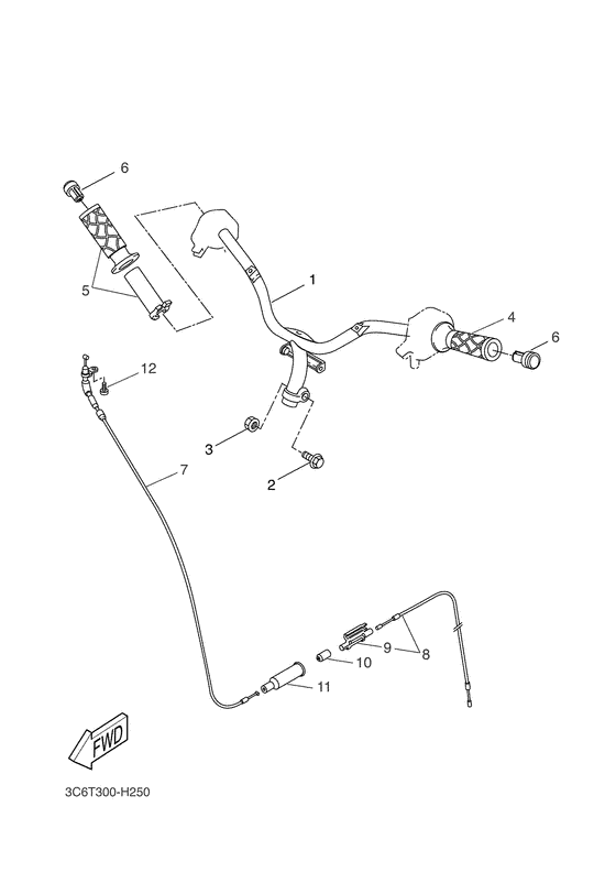 Steering handle & cable
