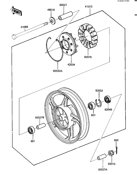 Rear wheel/hub