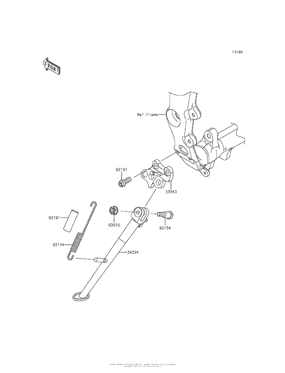 ZX636 Подножка
