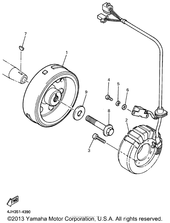 YZF600RK Генератор