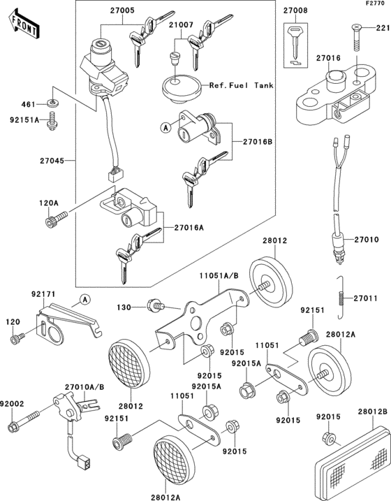 EJ650 Замок зажикания