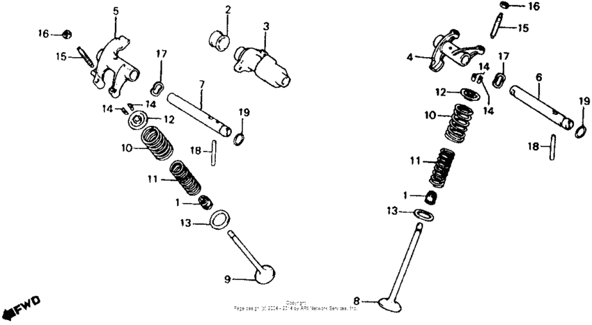 Camshaft + valve 81-82