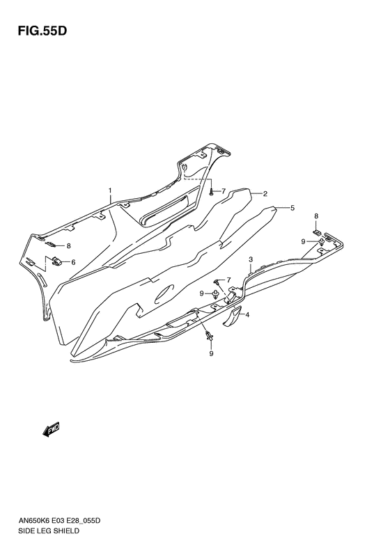 AN650 (ABS) Side leg shield