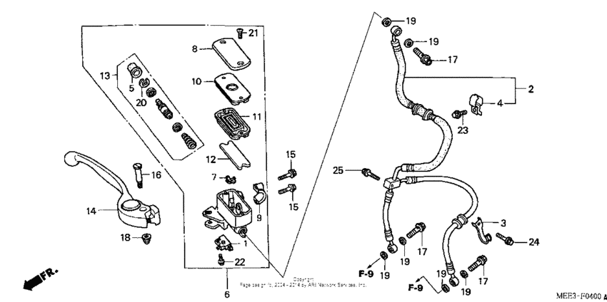 Front brake master cylinder ('03-'04)