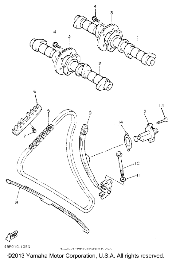 XJ600SEC Цепь механизма газораспределения
