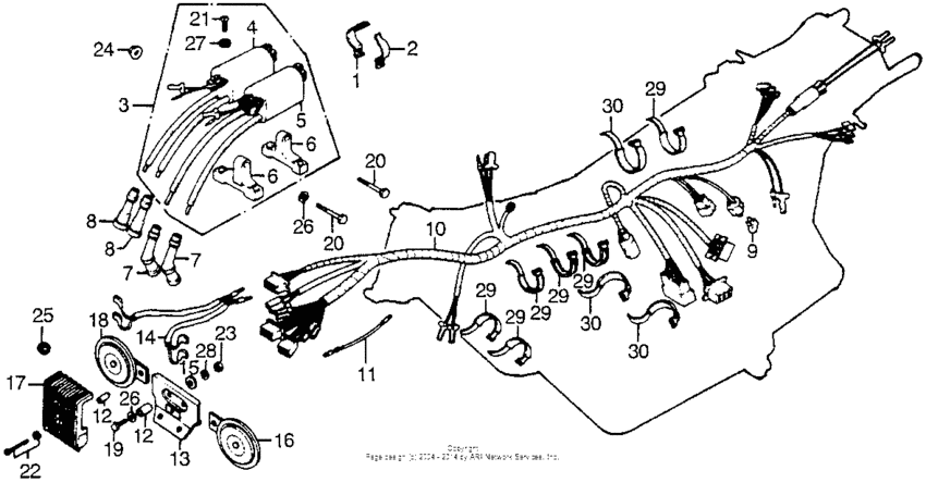 Wire harness + horn