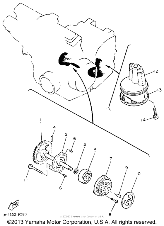 FZR600RDC Масляный насос