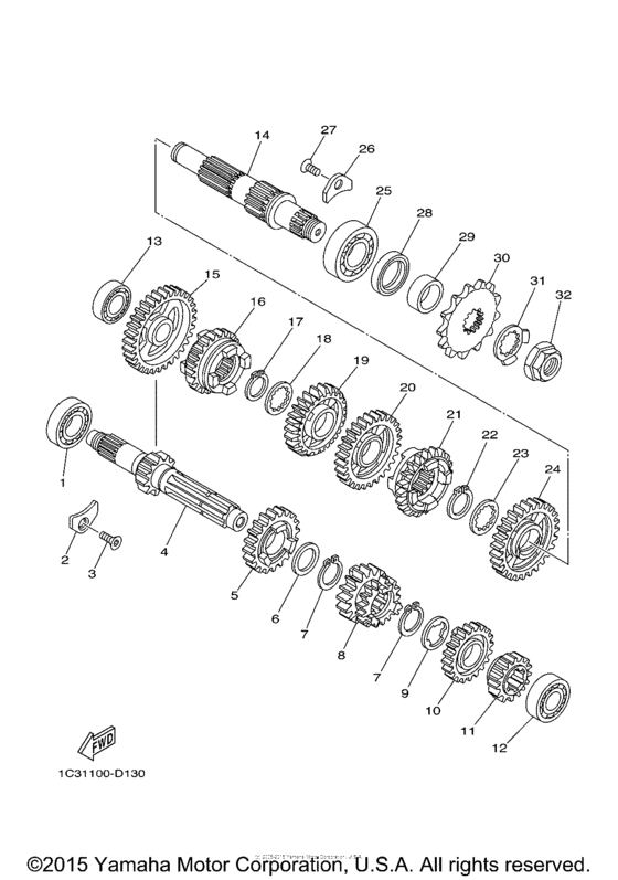 YZ125T1 Трансмиссия
