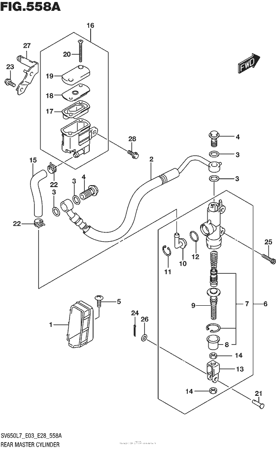 Rear Master Cylinder (Sv650L7 E03)