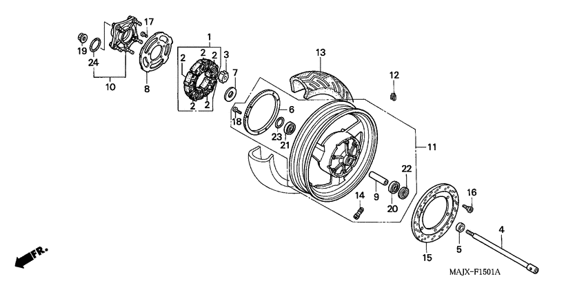Rear wheel complete assy