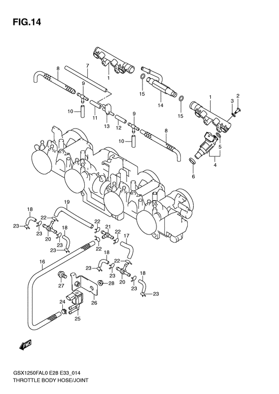 Throttle body hose/joint