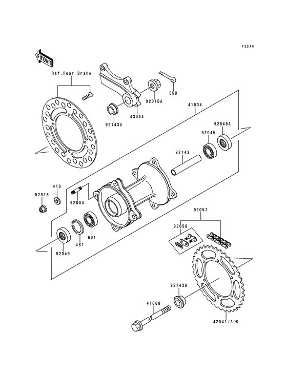  Задняя втулка