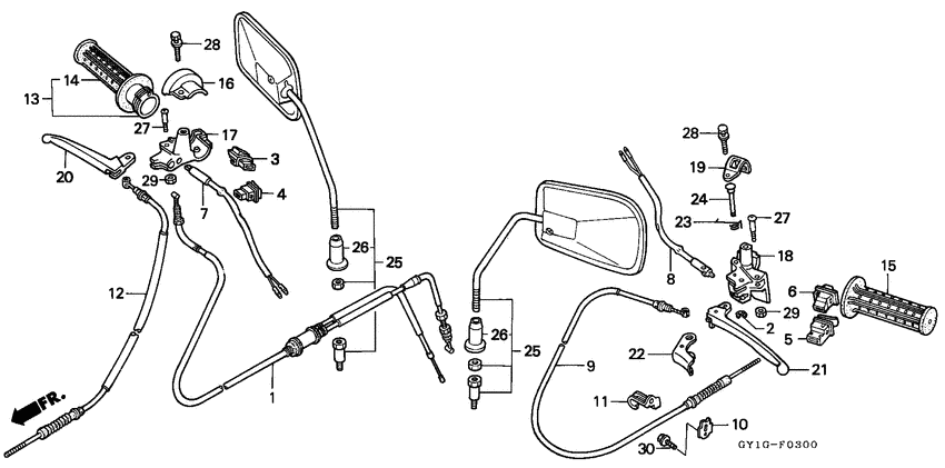Handle lever/switch/cable