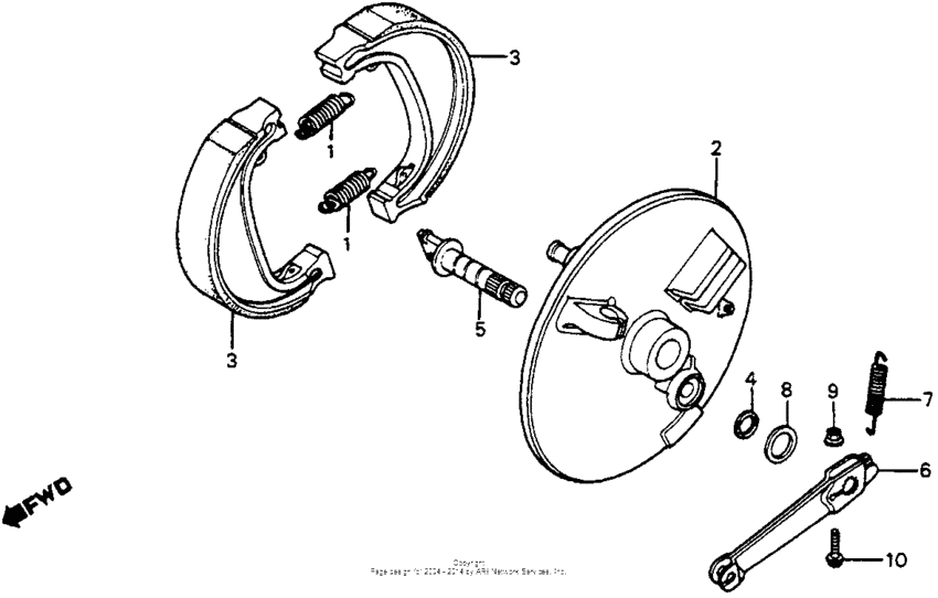 Front brake panel 81
