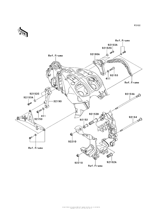 ZG1400 Крепление двигателя