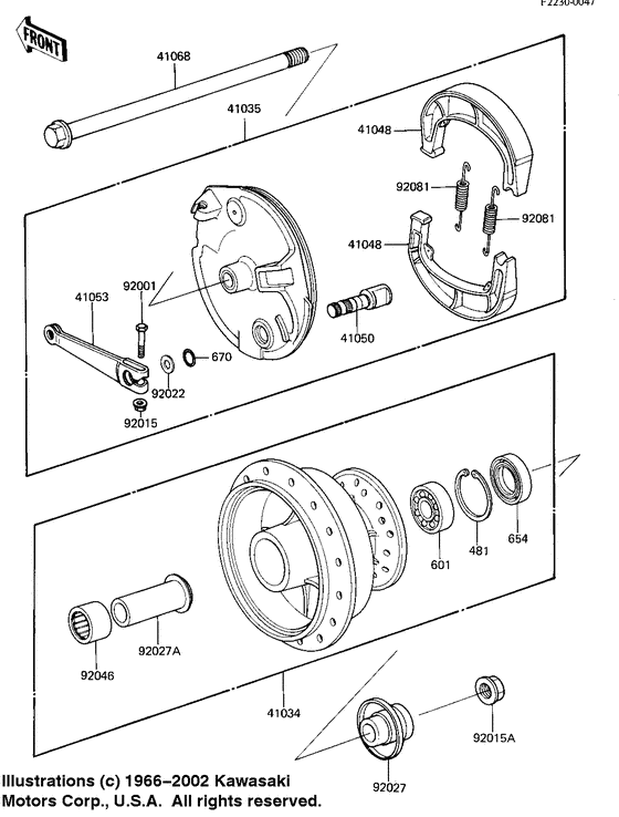Front hub/brake