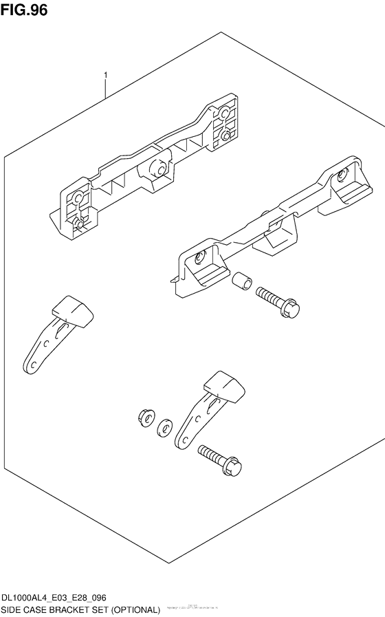DL1000 (ABS) Side Case Bracket Set (Optional)