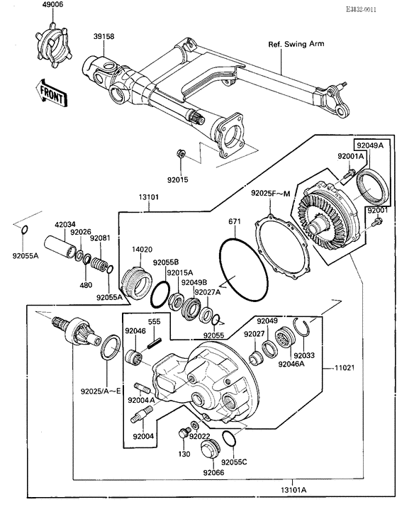 Drive shaft/final gears