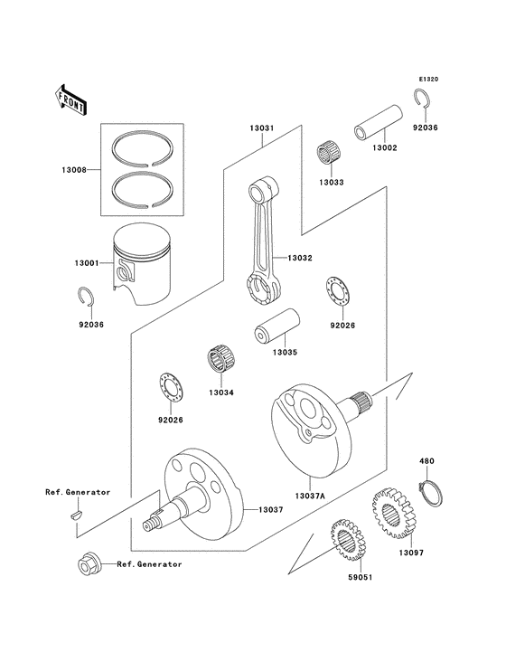 Crankshaft/piston