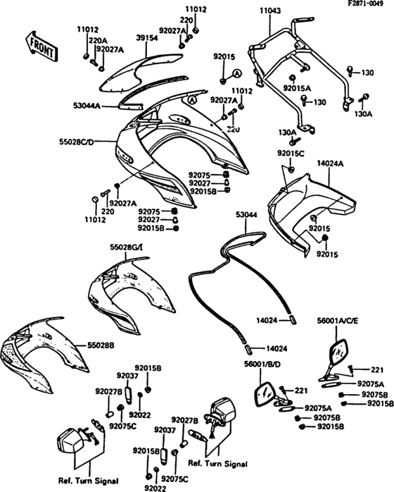 Cowling(1/2)(zx550-a1/a2)
