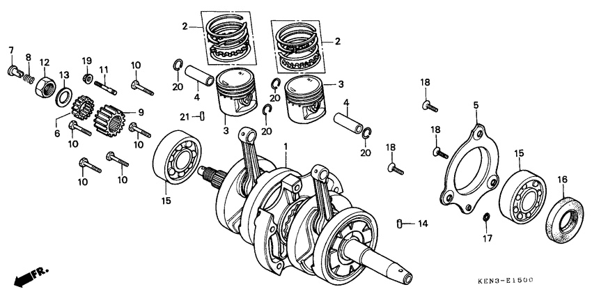 Crankshaft/piston