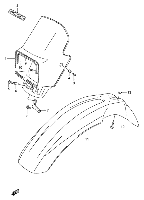 Headlamp cover  front fender