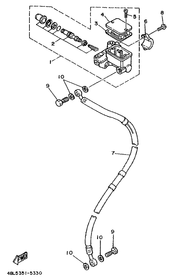 DT125E Главный тормозной цилиндр