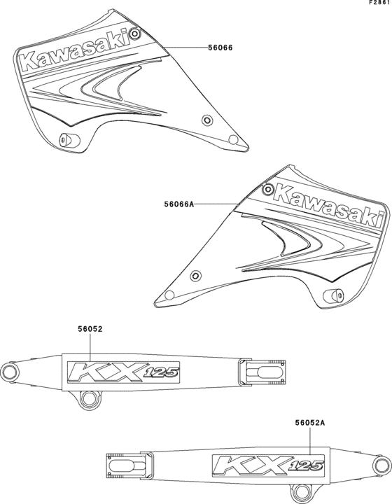 KX125 Наклейки