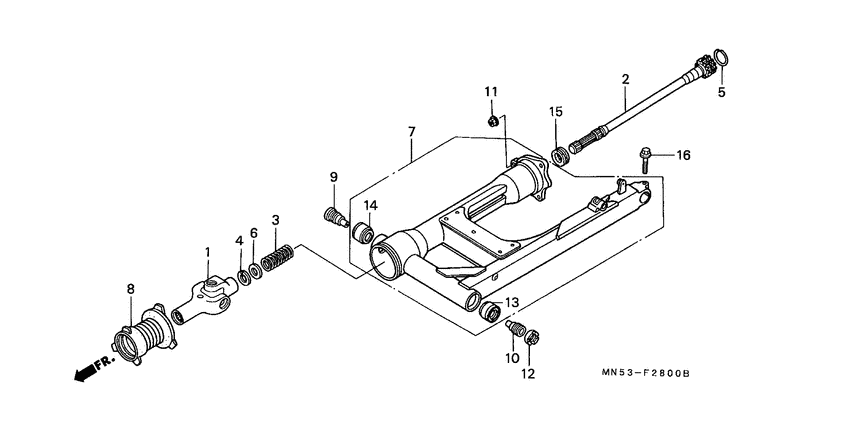 GL1500A Swingarm / propeller shaft