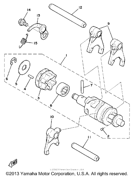 Shift cam-fork