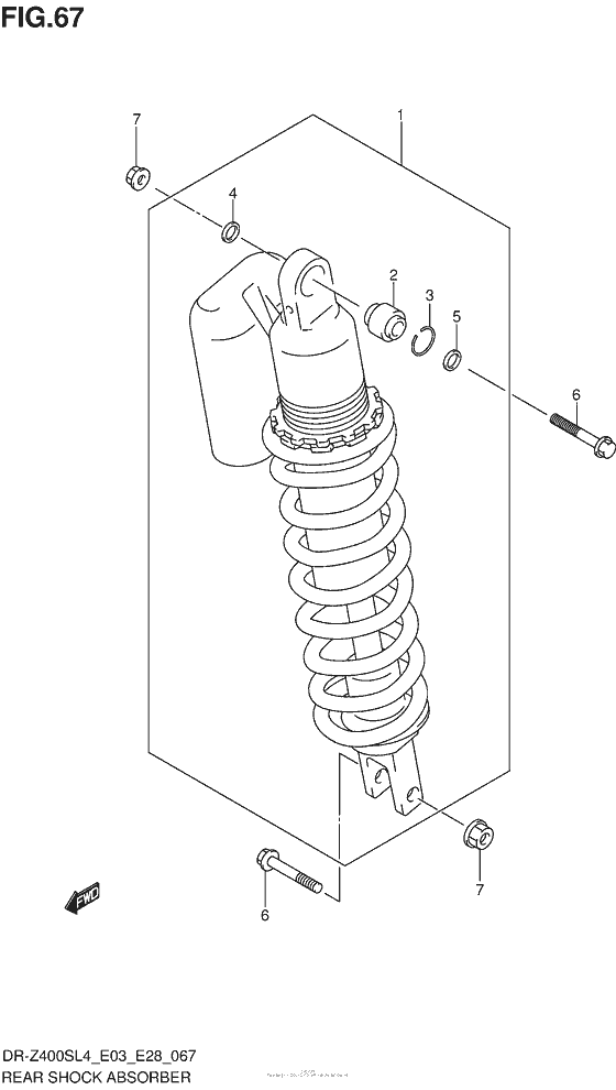 Rear Shock Absorber (Dr-Z400Sl4 E33)