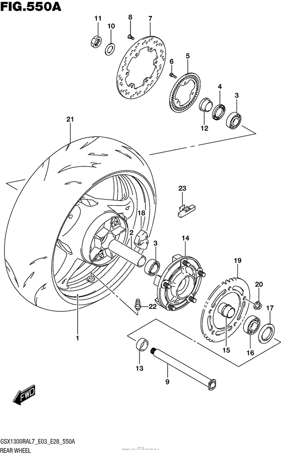 Rear Wheel (Gsx1300Ral7 E03)