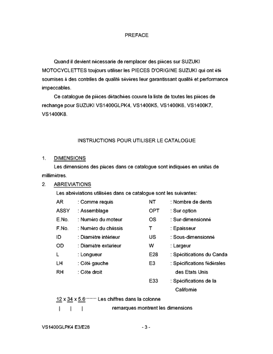 VS1400 Catalog preface