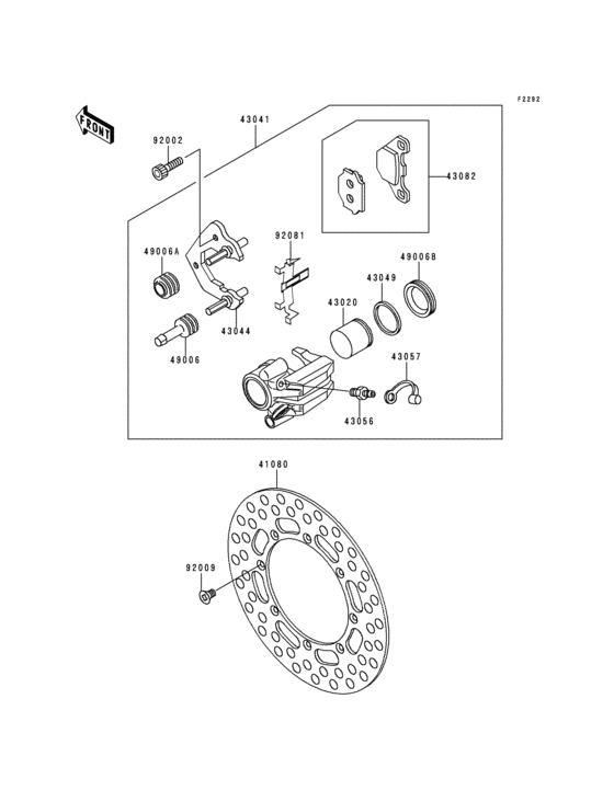 Front caliper(kdx200-e4)