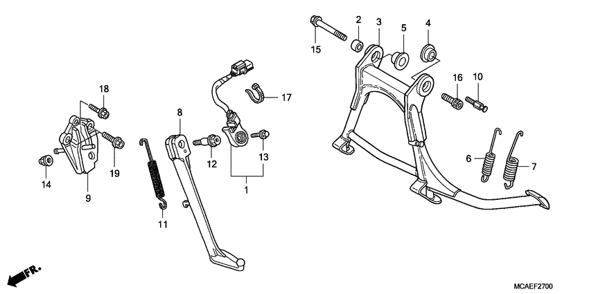 GL1800 (ABS) Stand comp