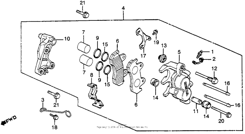 Front brake caliper 81