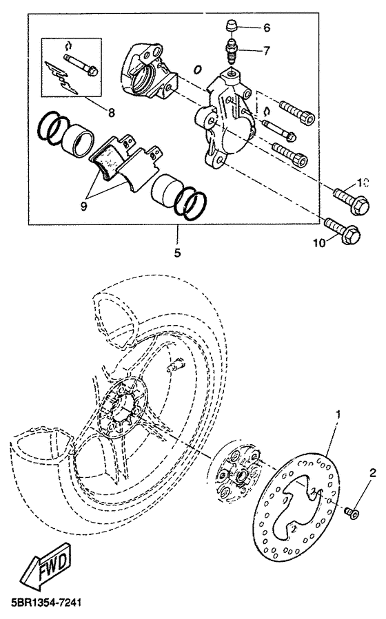 YQ50 Задний суппорт
