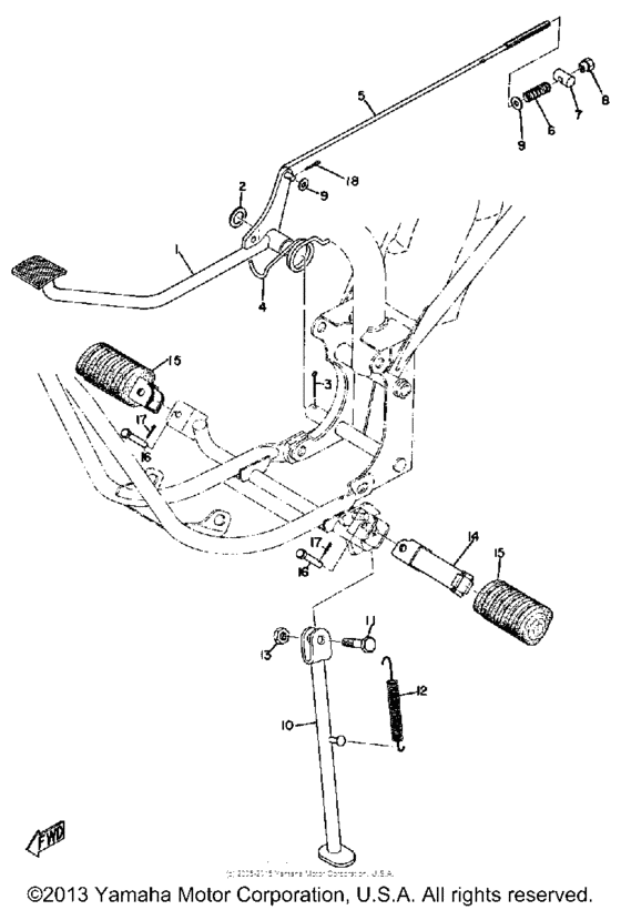 Stand - brake pedal