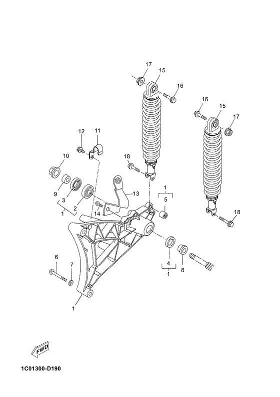 Bras arriere & suspension