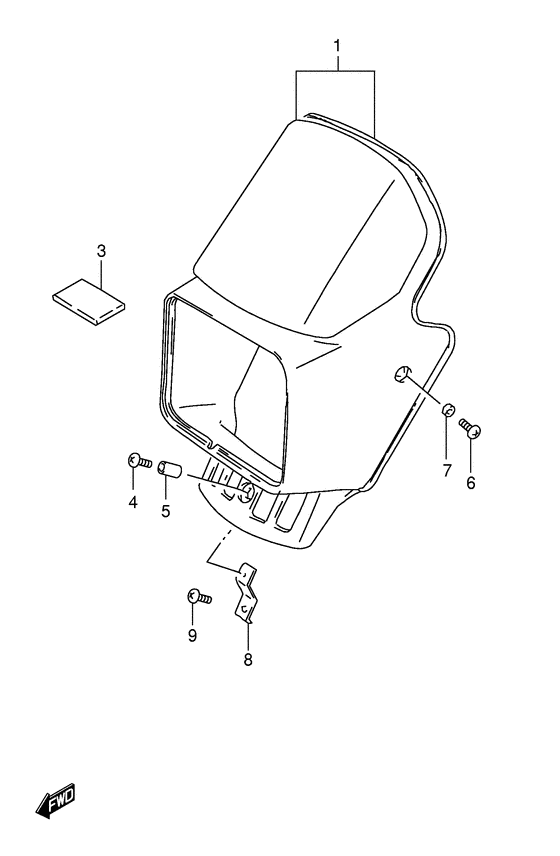 Headlamp cover  front fender