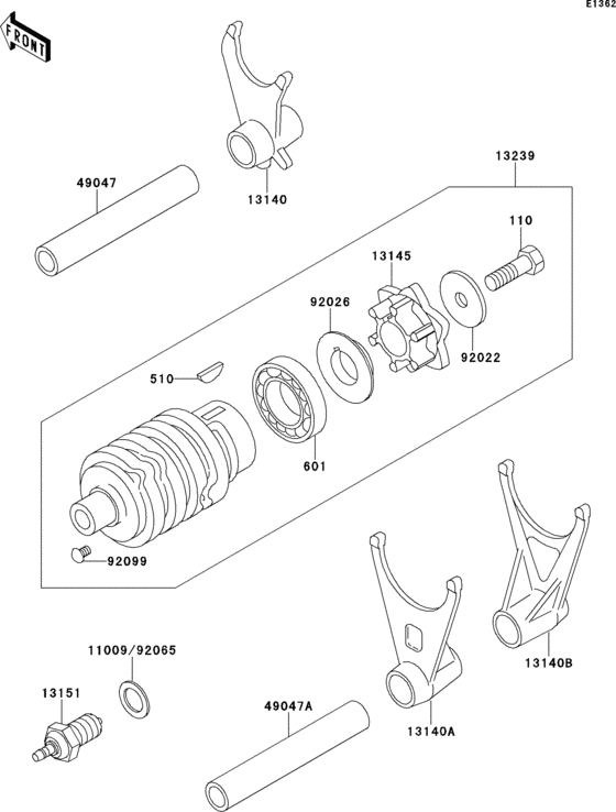 Change drum/shift fork