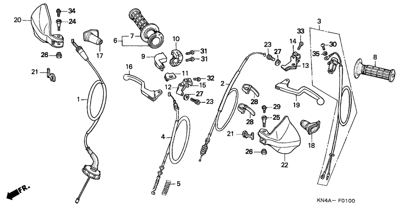 Handle lever/cable