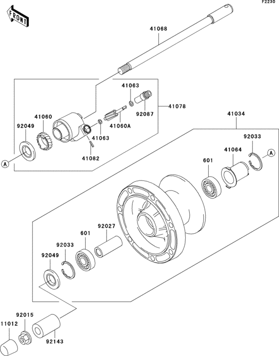VN800 Переднее колесо