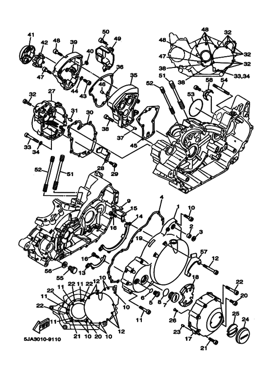Crankcase cover ass`y  (v