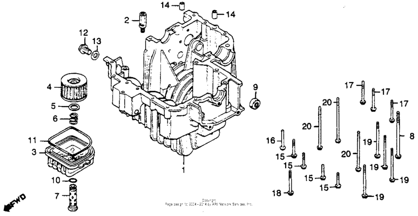 Lower crankcase