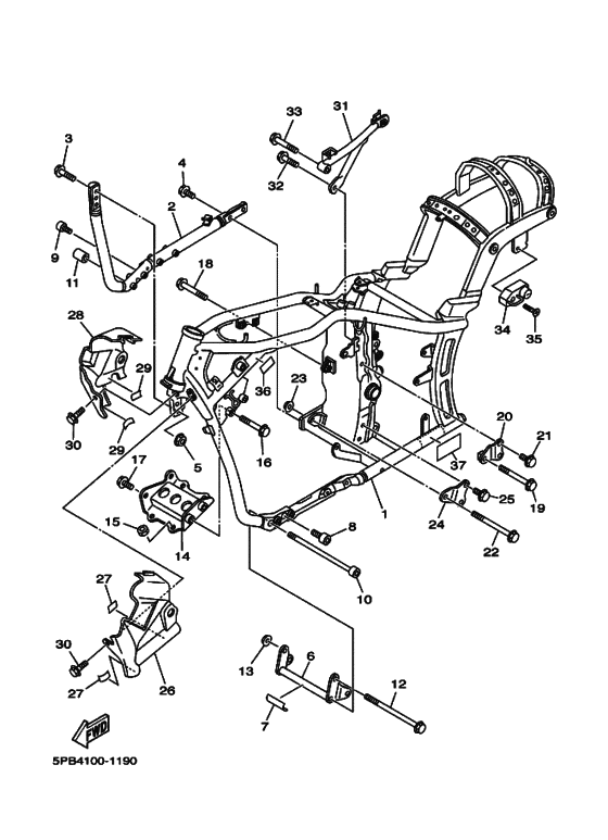 XVS1100 XVS11P Frame comp