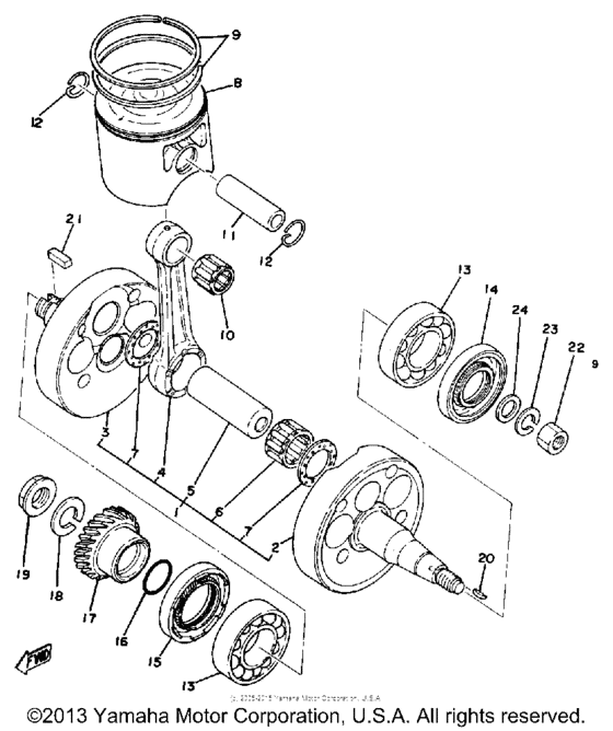 Crank-piston