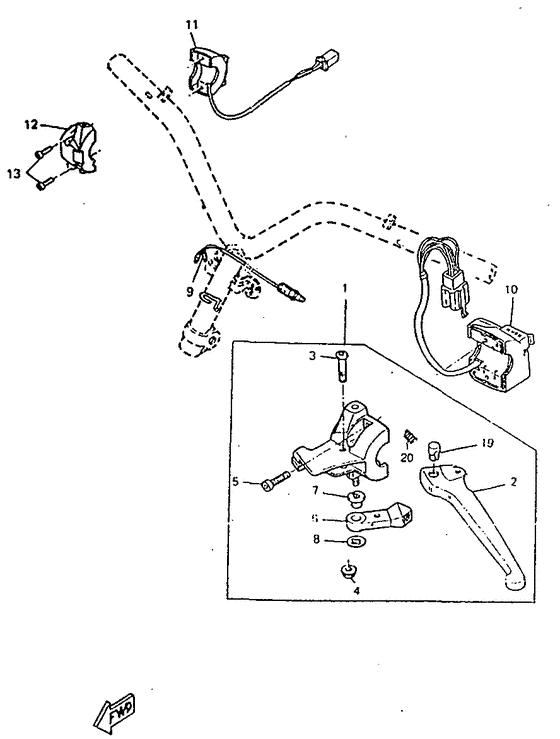 Handle switch. lever