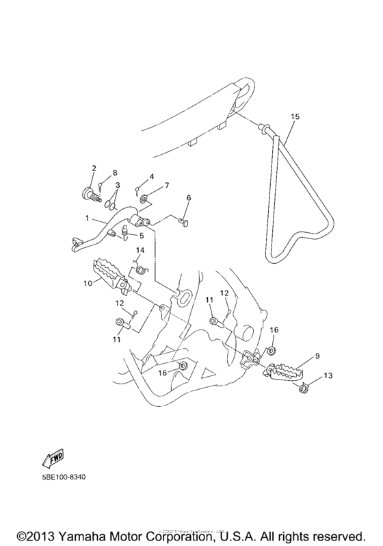 YZ426FM Подножки