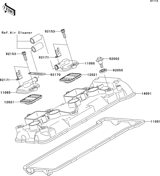 ZX636 Крышка головки цилиндров